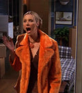 Phoebe Buffay Friends Orange Fur Coat
