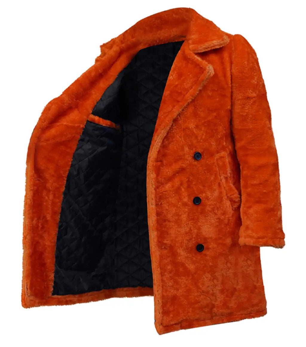 Phoebe Buffay Friends Orange Fur Coat
