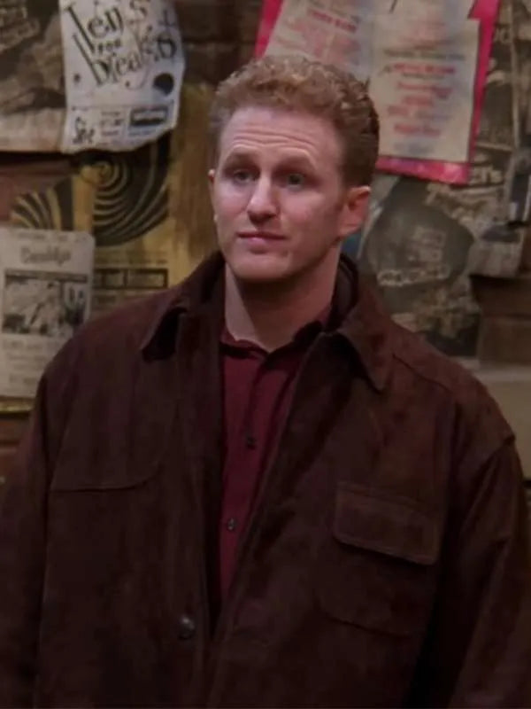 
  Friends Michael Rapaport Brown Leather Jacket
