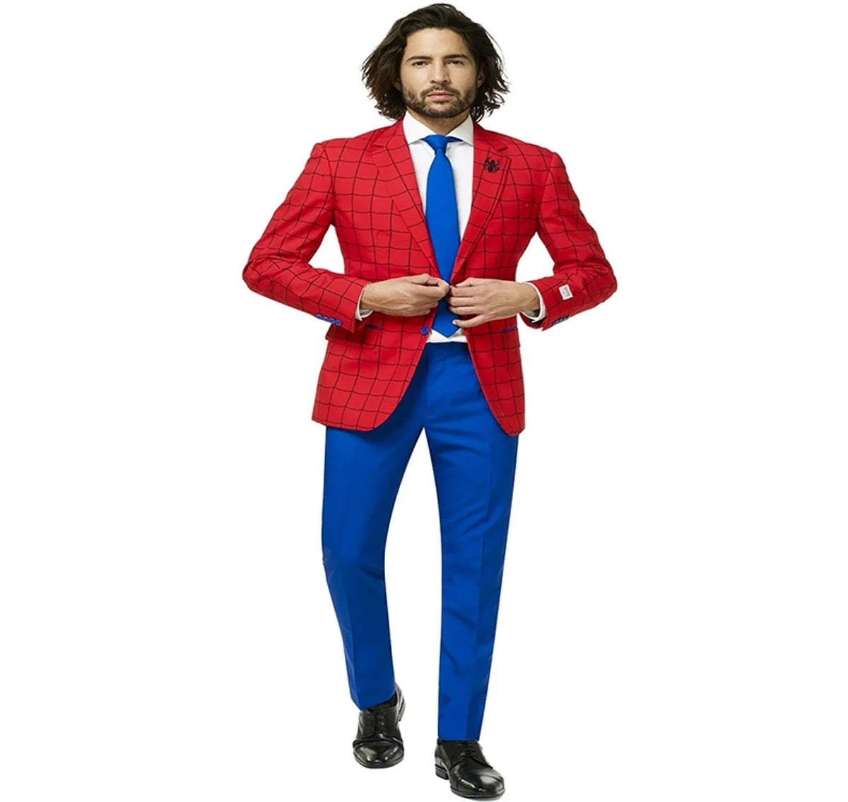 Front-View-Of-Spider-Man-Tuxedo-Dress-Suit