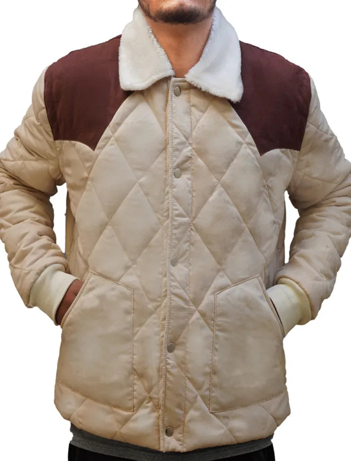 Lucas Bravo in Paris Season 04 Faux Shearling Collar Jacket