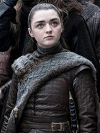 
Game of Thrones Arya Stark Leather  Brown Jacket
