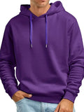 Golden Kiehn Mens Casual Purple Pullover Hoodie