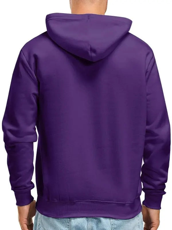 Golden Kiehn Mens Casual Purple Pullover Hoodie