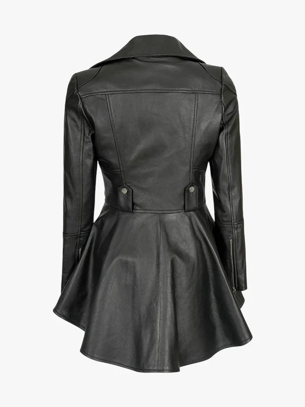 Gonzalez-Womens-Black-Asymmetrical-Peplum-Leather-Jacket-4