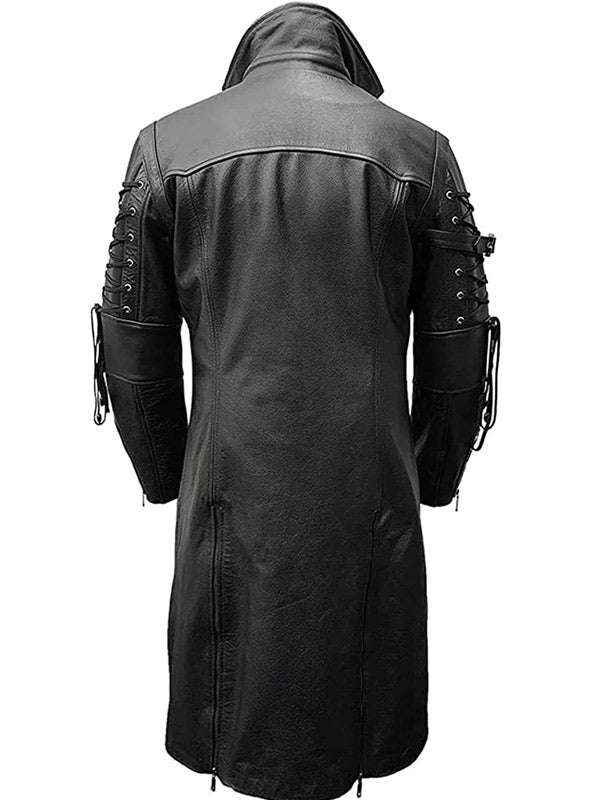 
Steampunk Goth The  Matrix Black Leather Coat