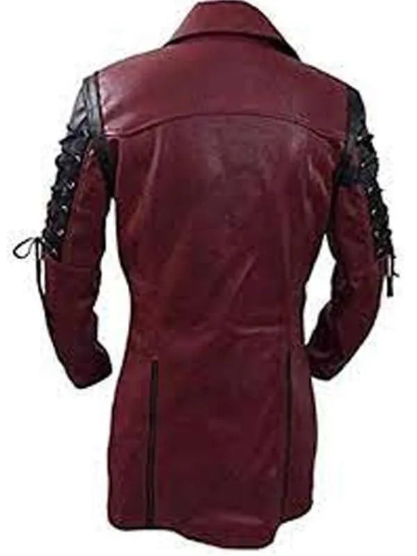 Steampunk Gothic Matrix Leather Trench Coat