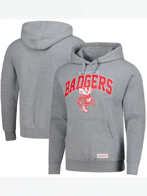Grey Wisconsin Badgers Hoodie