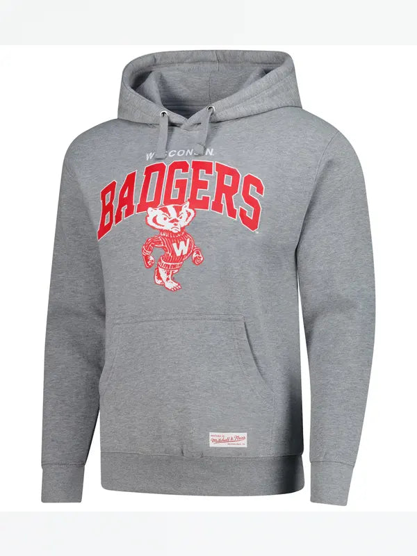 Grey Wisconsin Badgers Hoodie