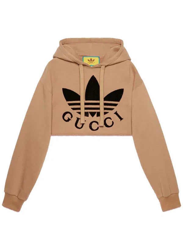 Gucci × Adidas Cropped Hoodie