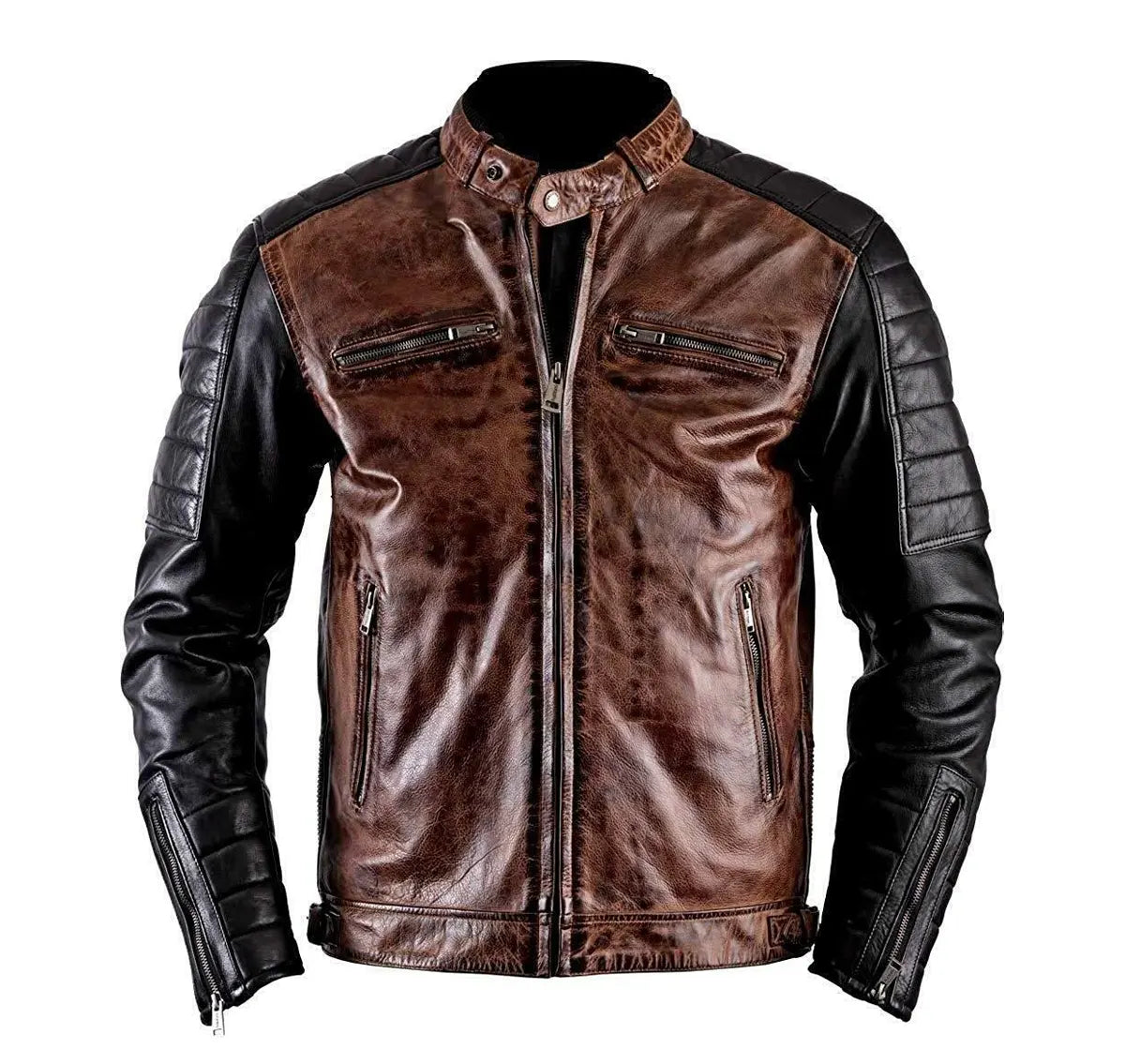 Handmade Brando Leather Biker Jacket Men