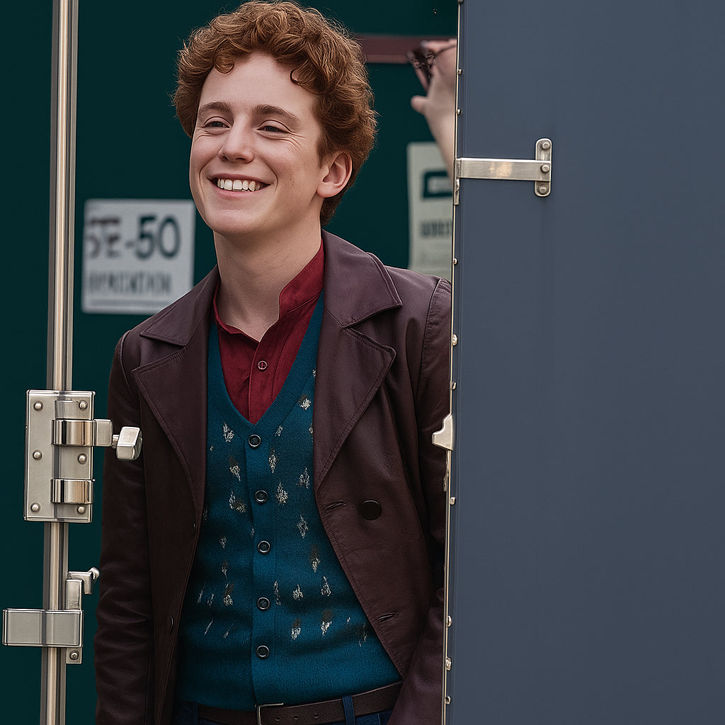 
 Harry Potter Series Gabriel Harland Maroon Leather Coat