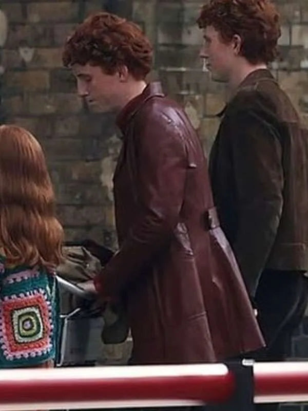 
 Harry Potter Series Gabriel Harland Maroon Leather Coat