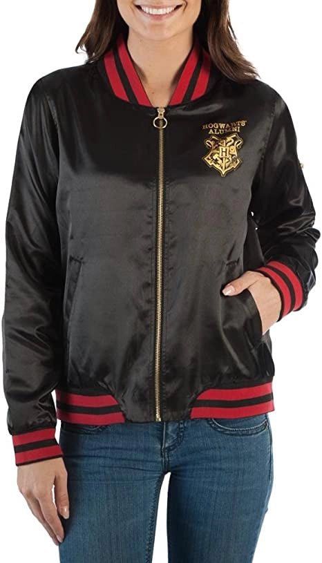 Harry Potter Juniors Black Satin Jacket
