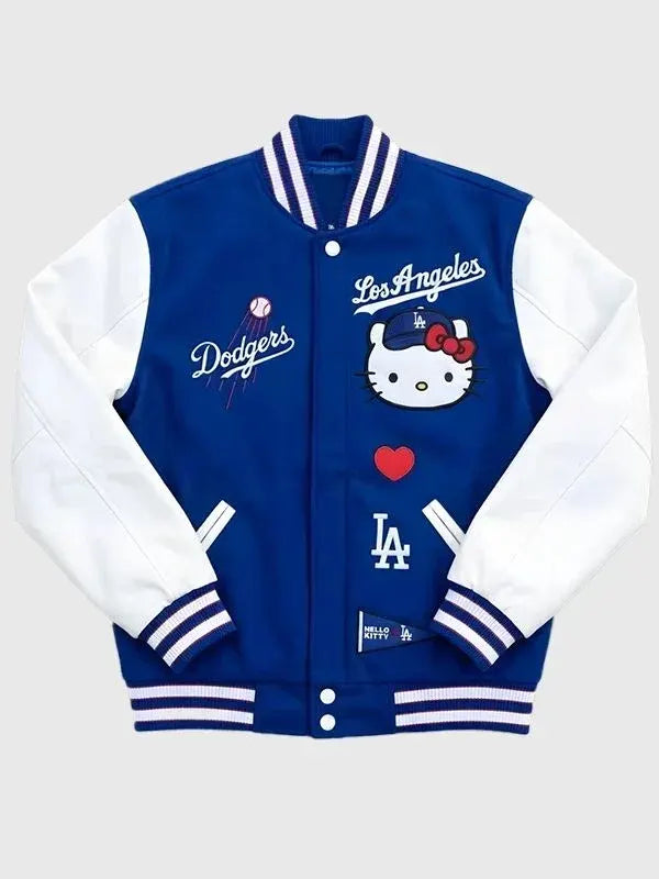 Hello Kitty Dodgers Varsity Jacket