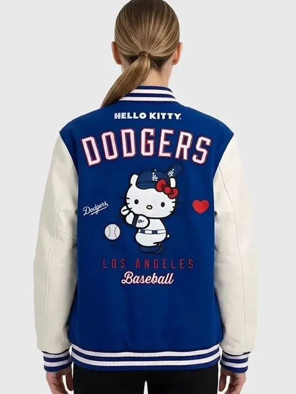 Hello Kitty Dodgers Varsity Jacket