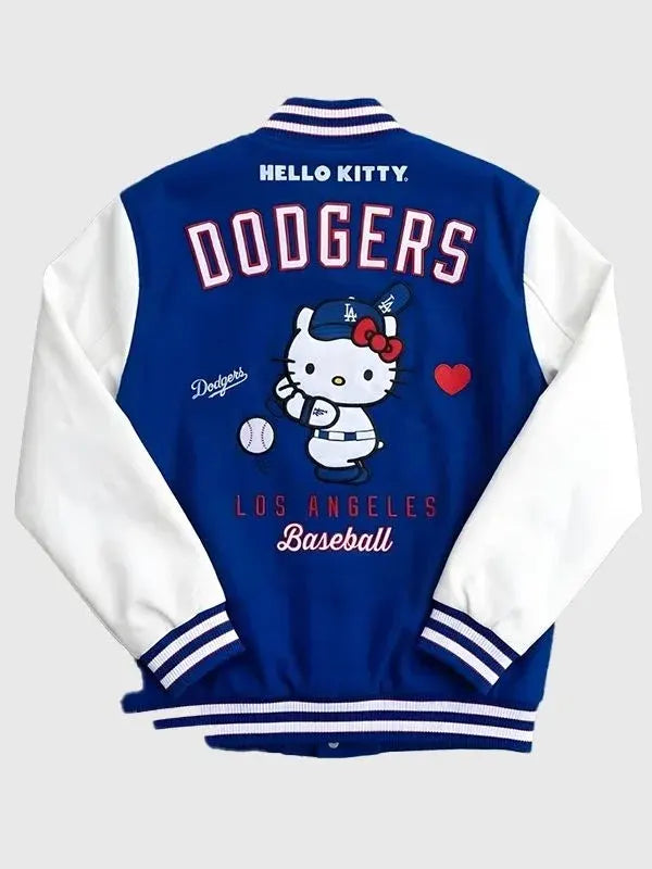 Hello Kitty Dodgers Varsity Jacket