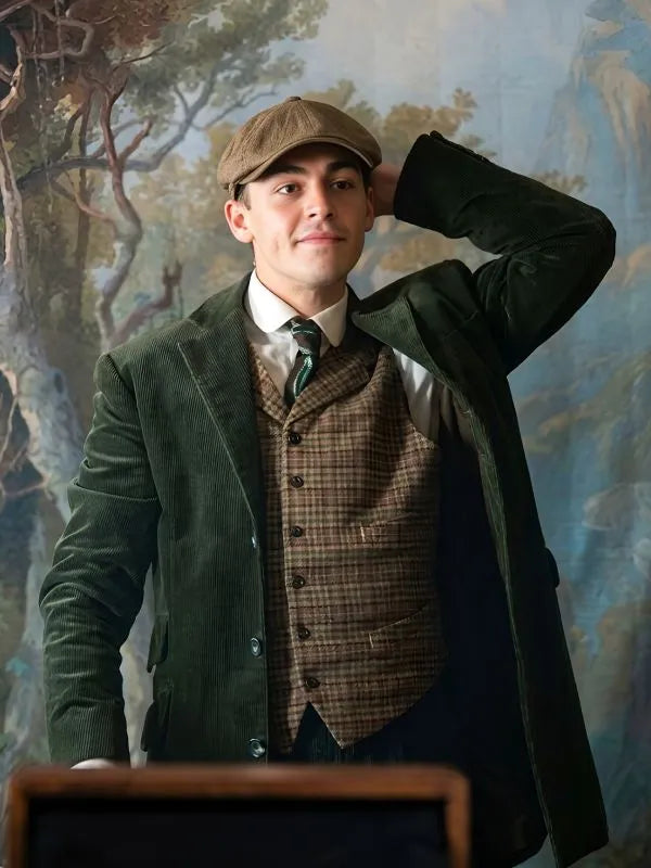 
Hero Fiennes Young Sherlock 2026 Tiffin Green Blazer