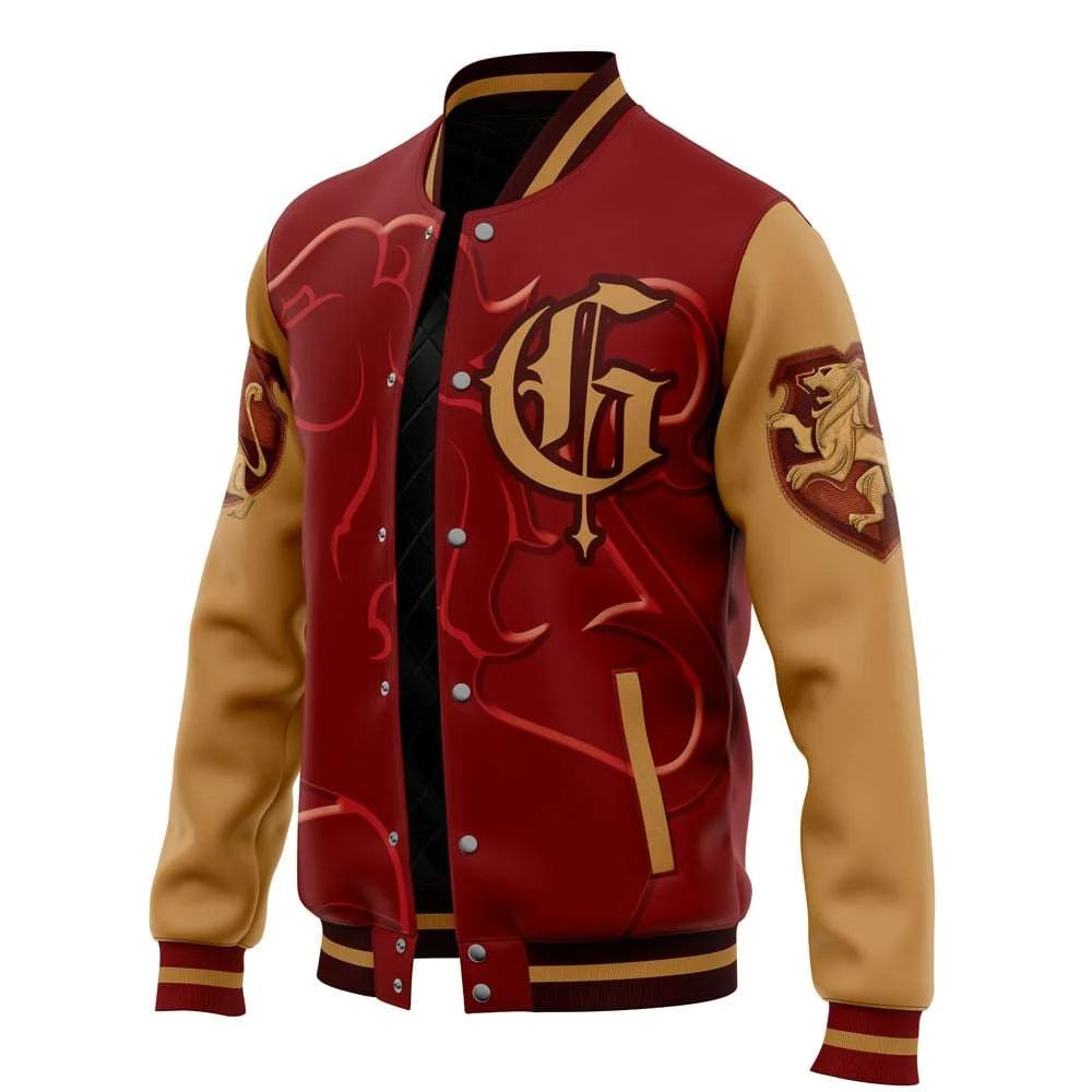 
Harry Potter Hogwarts Gryffindor Red Bomber Jacket