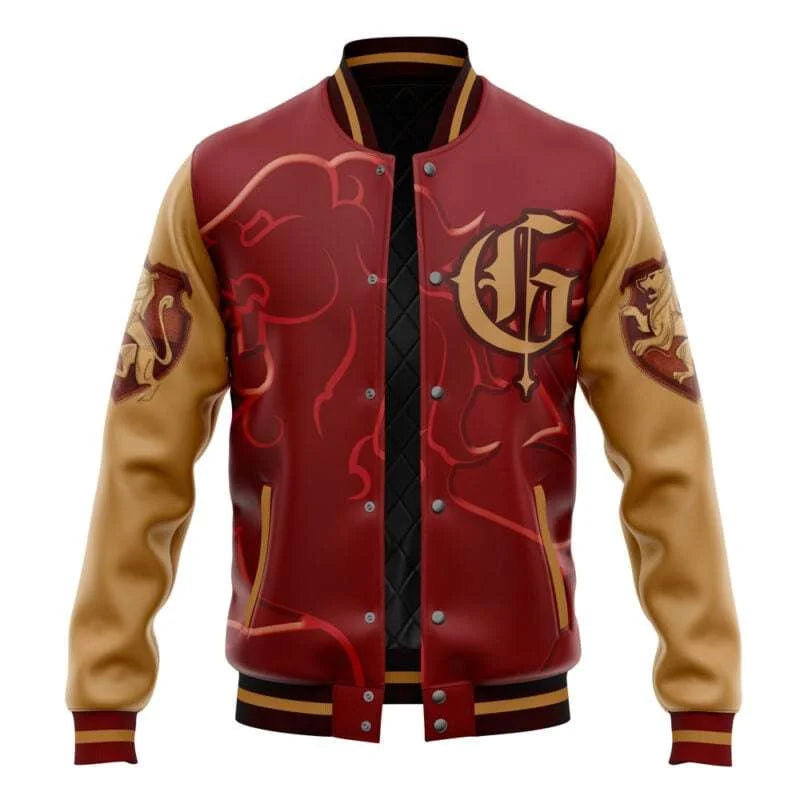 
Harry Potter Hogwarts Gryffindor Red Bomber Jacket