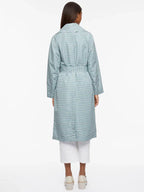 Houndstooth-Belted-Long-Rain-Coat-Back