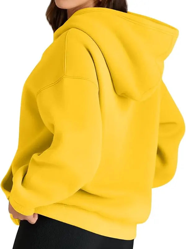 Isabella Women's Yellow Pullover Hoodie