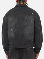Jadyn Dach Oversize Black Denim ZIP Jacket