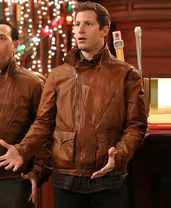 Jake Peralta Brooklyn Nine-Nine Leather Brown Jacket
