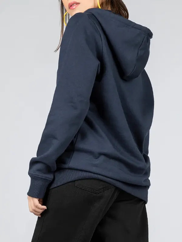 Janick Kuhic Women's Navy Blue Zip Hoodie