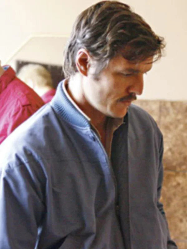 Pedro Pascal Narcos Blue  Bomber Jacket