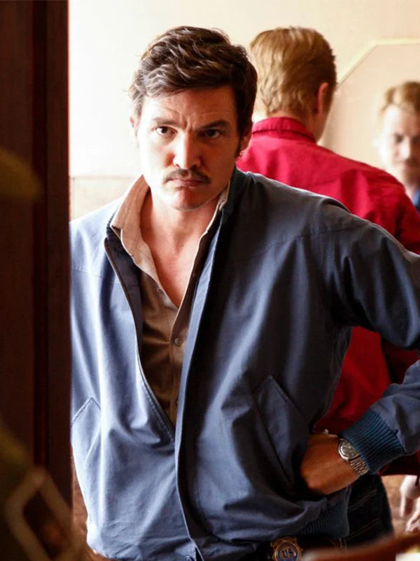 Pedro Pascal Narcos Blue Cotton Bomber Jacket