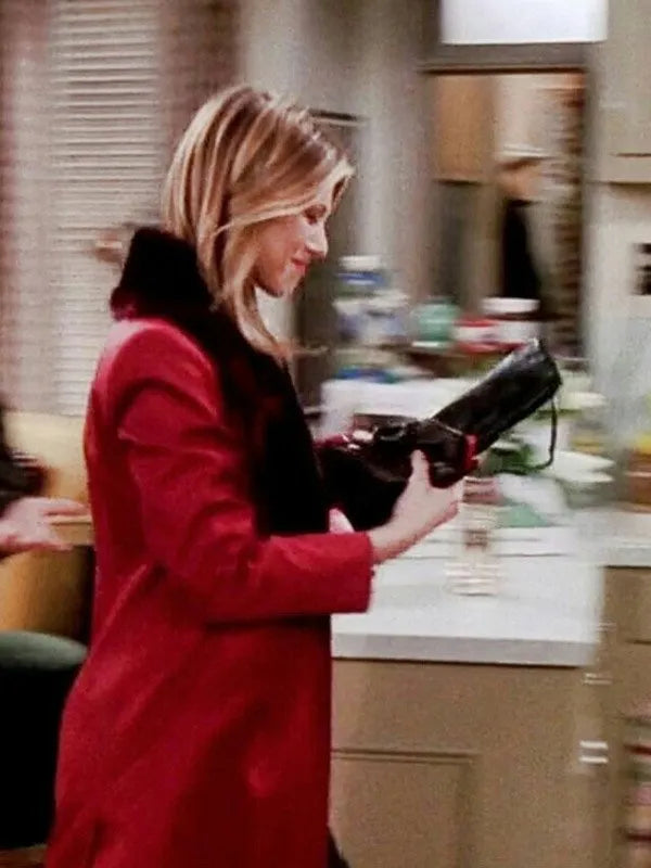 Rachel Green Friends S08 Red Long Coat