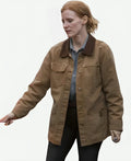  Jessica Chastain Interstellar Brown Cotton Jacket