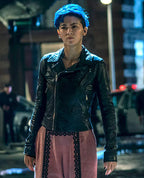 Jessica Henwick The Matrix Black Leather Jacket
