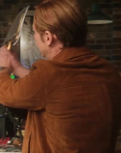 Jimmi Simpson Black Mirror S07 Brown Suede Leather Jacket

