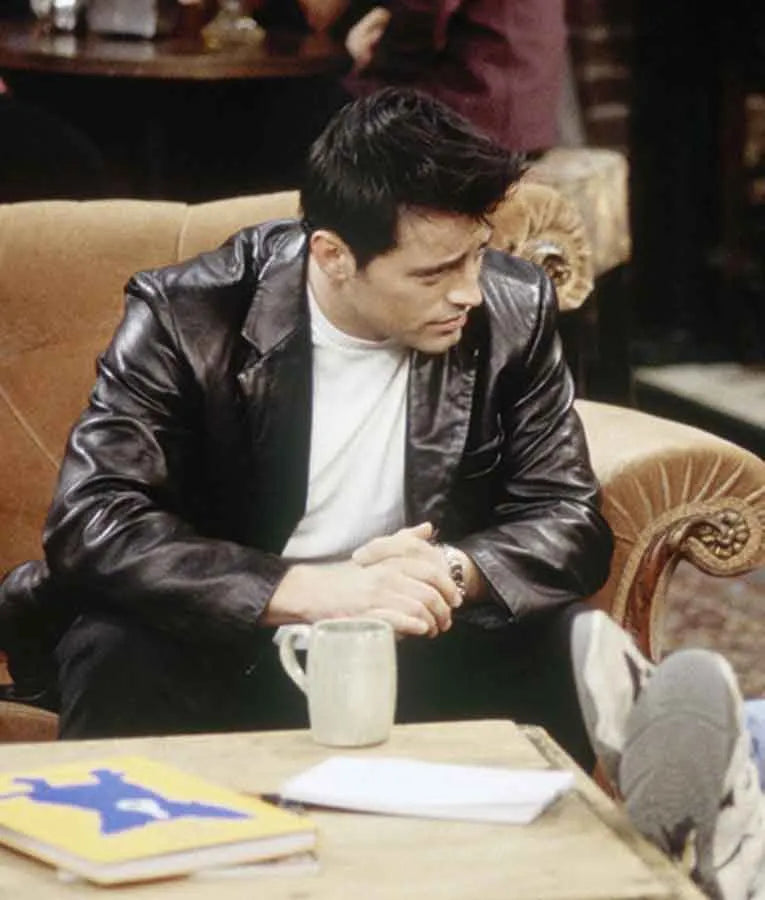 
 Friends S06 Matt LeBlanc Black Leather Blazer Jacket