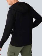 Johnathan Legros Men Fit Black Zipper Hoodie
