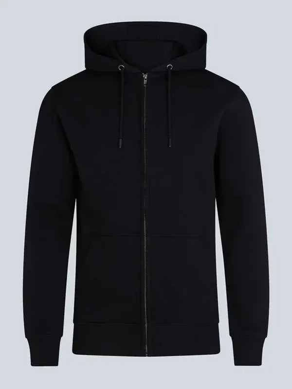 Johnathan Legros Men Fit Black Zipper Hoodie