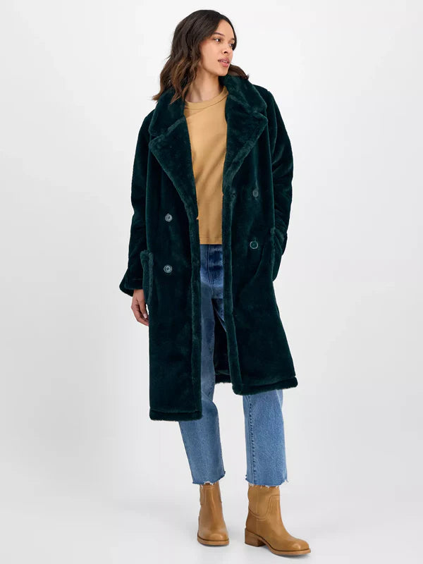 Jou-Jou-Womens-Juniors-Faux-Fur-Double-Breasted-Coat