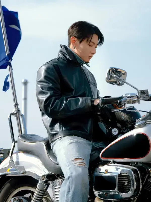 Jungkook Calvin Klein Leather Jacket