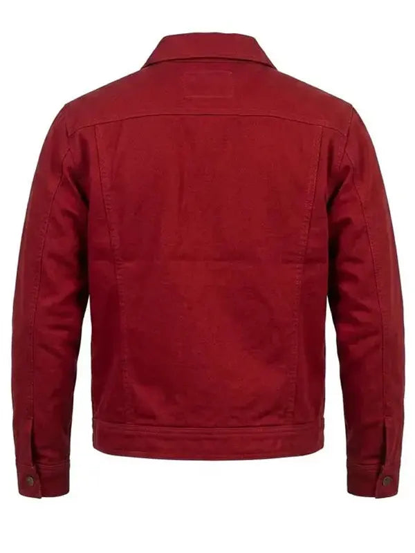 Kane Volkman Red Harrington Style Zipper Cotton Jacket