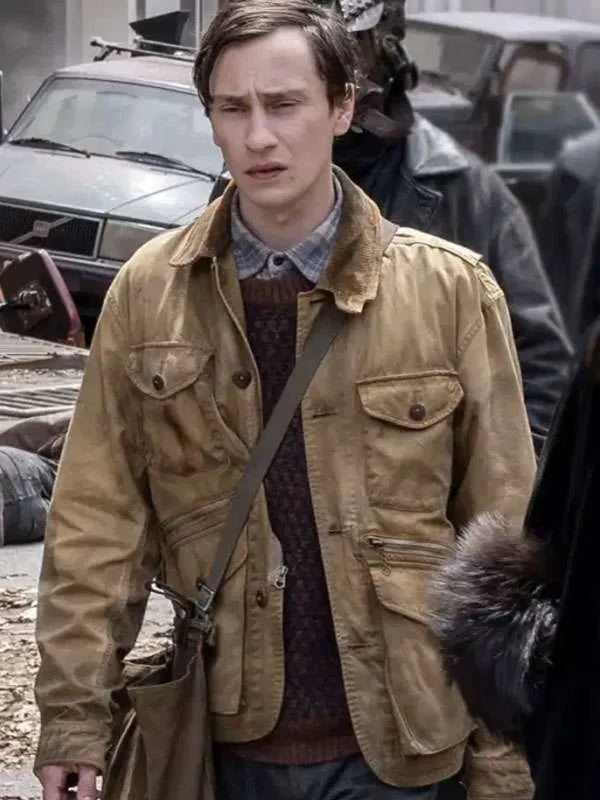 
Keir Gilchrist The Walking Dead Dead City S02 Brown Cotton Jacket
