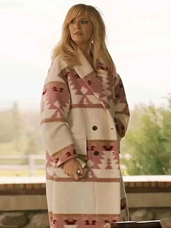 
Kelly Reilly Beth Dutton New Pink Coat
