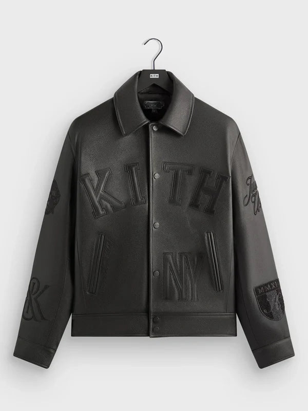 Kith-Pebbled-Leather-Varsity-Coaches-Jacket
