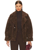 LAMARQUE-Badu-Oversized-Faux-Shearling-Jacket-Brown