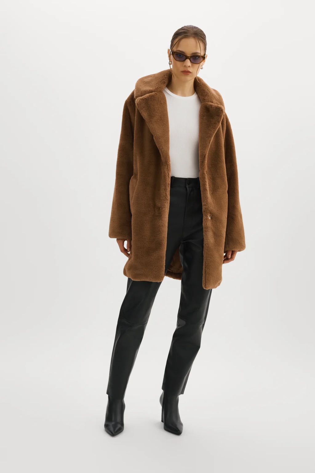LAMARQUE-Linnea-Faux-Fur-Coat-In-Mink-Brown