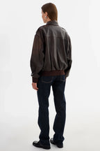 LAMARQUE Trevanna Leather Bomber Jacket