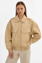 LAMARQUE Trevanna Leather Bomber Jacket