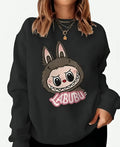 Labubu Doll The Monster Black Sweatshirt