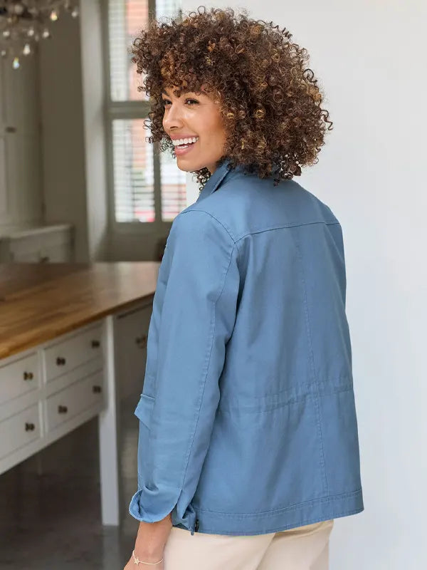 Lavina Okuneva Women's Light Blue Cotton Jacket